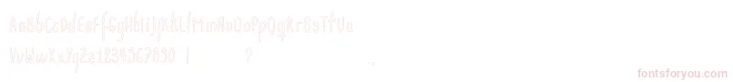 Шрифт Acwanitaoutline – розовые шрифты на белом фоне