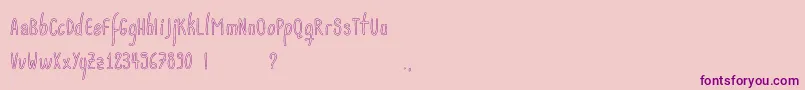 Acwanitaoutline Font – Purple Fonts on Pink Background