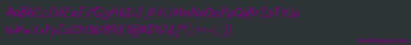 Crappypeanuts Font – Purple Fonts on Black Background