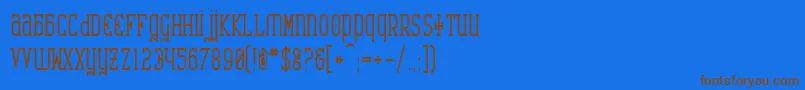 CatharsisRequiemBold Font – Brown Fonts on Blue Background