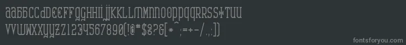 フォントCatharsisRequiemBold – 黒い背景に灰色の文字