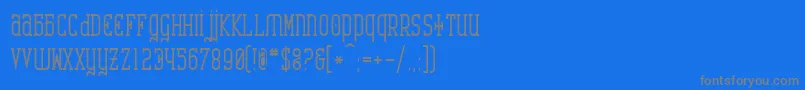 CatharsisRequiemBold-Schriftart – Graue Schriften auf blauem Hintergrund