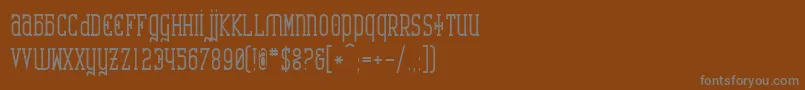 フォントCatharsisRequiemBold – 茶色の背景に灰色の文字