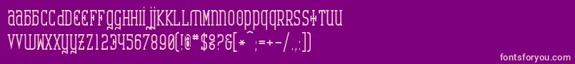 CatharsisRequiemBold Font – Pink Fonts on Purple Background