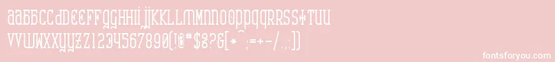 フォントCatharsisRequiemBold – ピンクの背景に白い文字