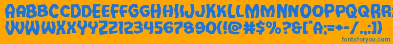 Vampirebrideexpand Font – Blue Fonts on Orange Background