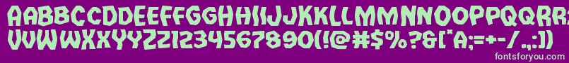 Vampirebrideexpand Font – Green Fonts on Purple Background