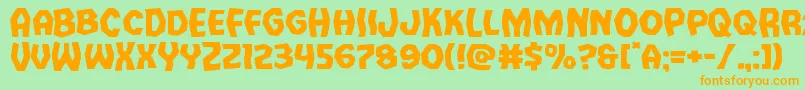 Vampirebrideexpand Font – Orange Fonts on Green Background