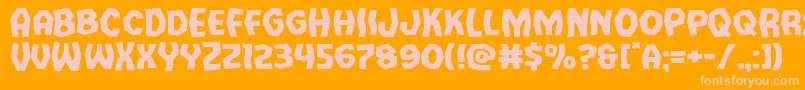 Vampirebrideexpand Font – Pink Fonts on Orange Background