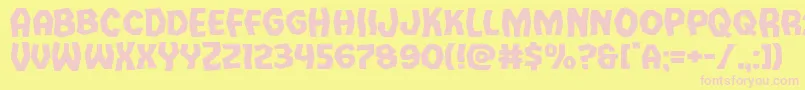 Vampirebrideexpand Font – Pink Fonts on Yellow Background