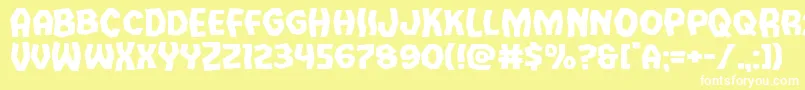 Vampirebrideexpand Font – White Fonts on Yellow Background