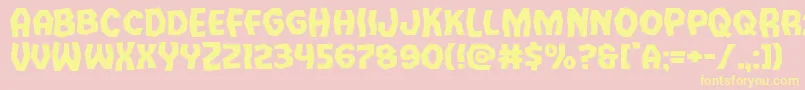 Vampirebrideexpand Font – Yellow Fonts on Pink Background