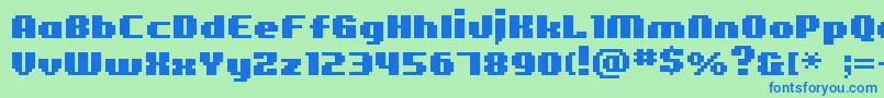 BmFigaroA11フォントについての詳細 フォントBmFigaroA11 – 青い文字は緑の背景です。