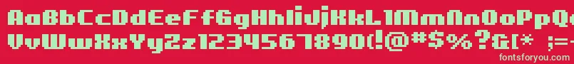 BmFigaroA11 Font – Green Fonts on Red Background