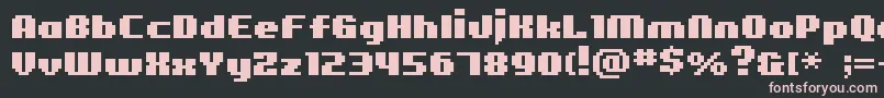 フォントBmFigaroA11 – 黒い背景にピンクのフォント