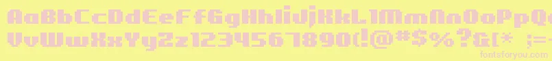 Шрифт BmFigaroA11 – розовые шрифты на жёлтом фоне