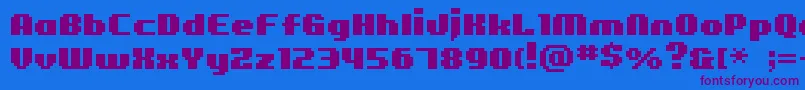 BmFigaroA11 Font – Purple Fonts on Blue Background