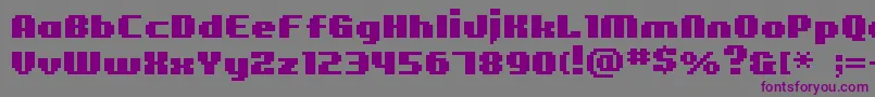 フォントBmFigaroA11 – 紫色のフォント、灰色の背景
