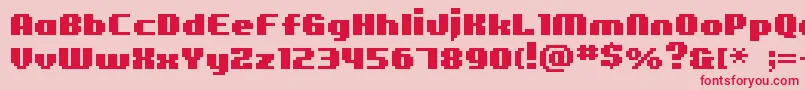 BmFigaroA11 Font – Red Fonts on Pink Background