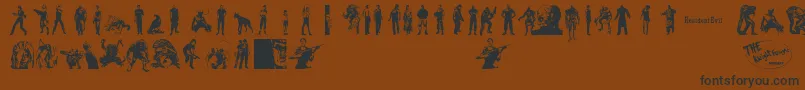 ResidentEvilCharacters Font – Black Fonts on Brown Background