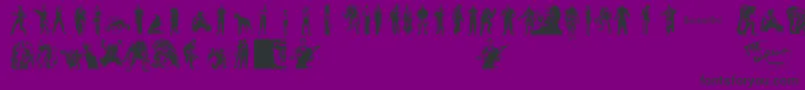 ResidentEvilCharacters Font – Black Fonts on Purple Background