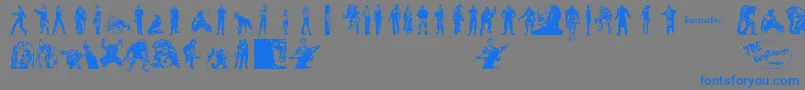 ResidentEvilCharacters Font – Blue Fonts on Gray Background