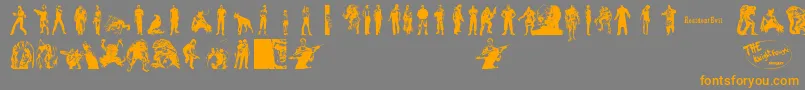 Police ResidentEvilCharacters – polices orange sur fond gris