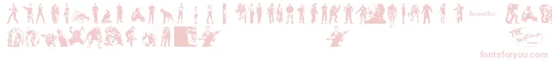 ResidentEvilCharacters Font – Pink Fonts on White Background