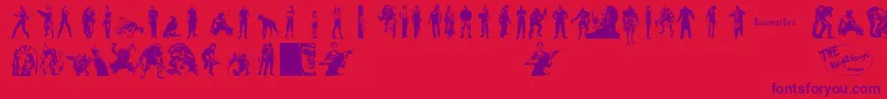 ResidentEvilCharacters Font – Purple Fonts on Red Background