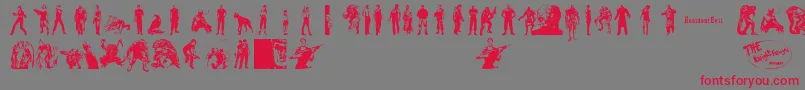 Шрифт ResidentEvilCharacters – красные шрифты на сером фоне