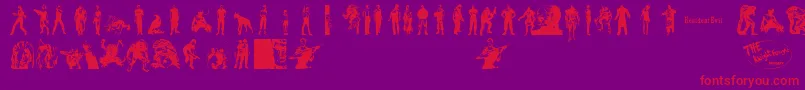 ResidentEvilCharacters Font – Red Fonts on Purple Background