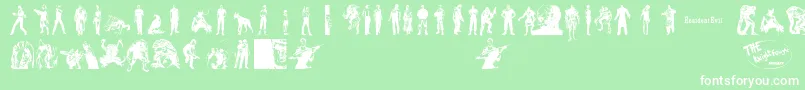 ResidentEvilCharacters Font – White Fonts on Green Background