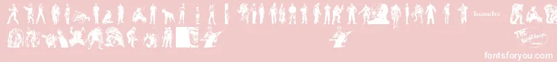ResidentEvilCharacters Font – White Fonts on Pink Background