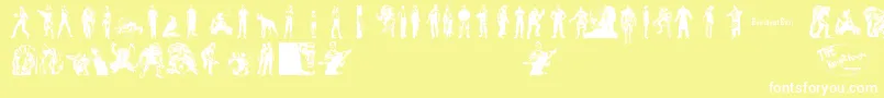 ResidentEvilCharacters Font – White Fonts on Yellow Background
