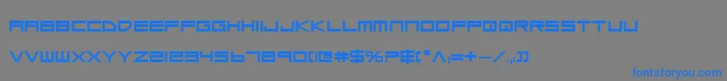 LowGunScreenBoldExpanded-fontti – siniset fontit harmaalla taustalla