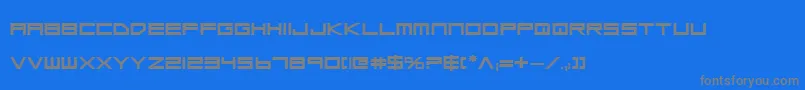 Czcionka LowGunScreenBoldExpanded – szare czcionki na niebieskim tle