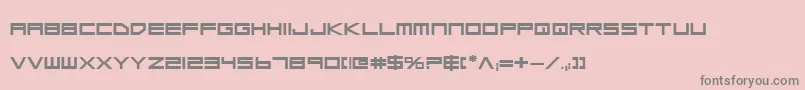 フォントLowGunScreenBoldExpanded – ピンクの背景に灰色の文字