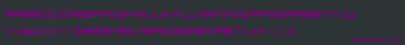 Шрифт LowGunScreenBoldExpanded – фиолетовые шрифты на чёрном фоне