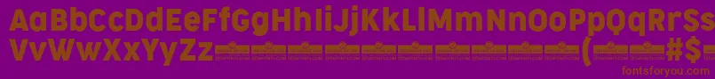 CocogooseNarrowRegularTrial Font – Brown Fonts on Purple Background