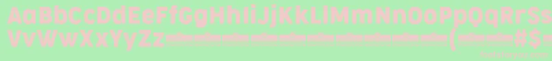 CocogooseNarrowRegularTrial Font – Pink Fonts on Green Background