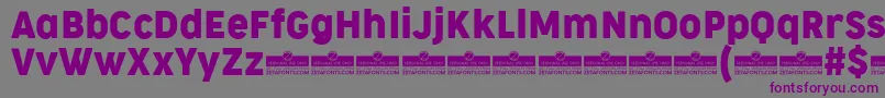 Шрифт CocogooseNarrowRegularTrial – фиолетовые шрифты на сером фоне