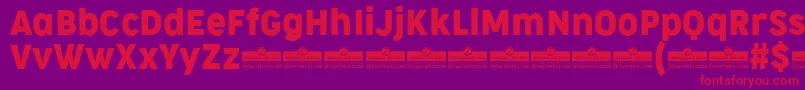 CocogooseNarrowRegularTrial Font – Red Fonts on Purple Background