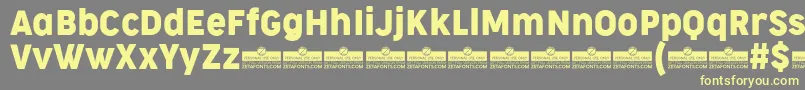 CocogooseNarrowRegularTrial Font – Yellow Fonts on Gray Background