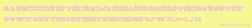 Chicagoexpresscond Font – Pink Fonts on Yellow Background