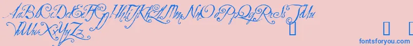 Zod Font – Blue Fonts on Pink Background