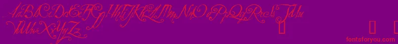 Zod Font – Red Fonts on Purple Background