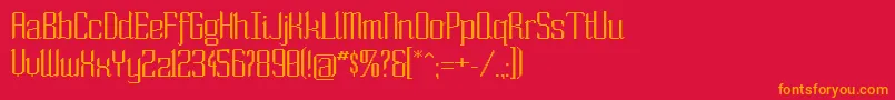 フォントSoWide – 赤い背景にオレンジの文字