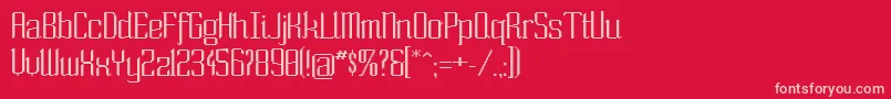 フォントSoWide – 赤い背景にピンクのフォント