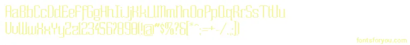 フォントSoWide – 白い背景に黄色の文字