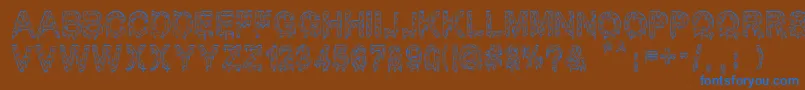 MisterMuerte Font – Blue Fonts on Brown Background